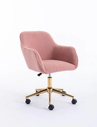 Streamdale Modern Adjustable Office Chair with Teddy Fabric