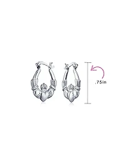 Bling Jewelry Bff Love Lightweight Heart Celtic Irish Friendship Claddagh Hoop Earrings Sterling Silver Inch Diameter