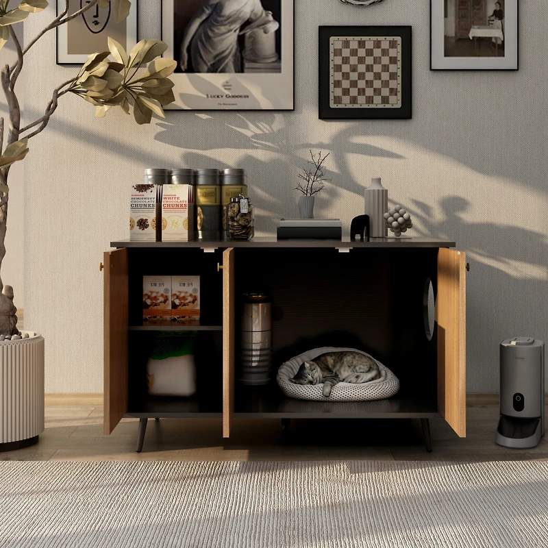 Streamdale Furniture Cat Litter Box Furniture, Enclosed and Stylish