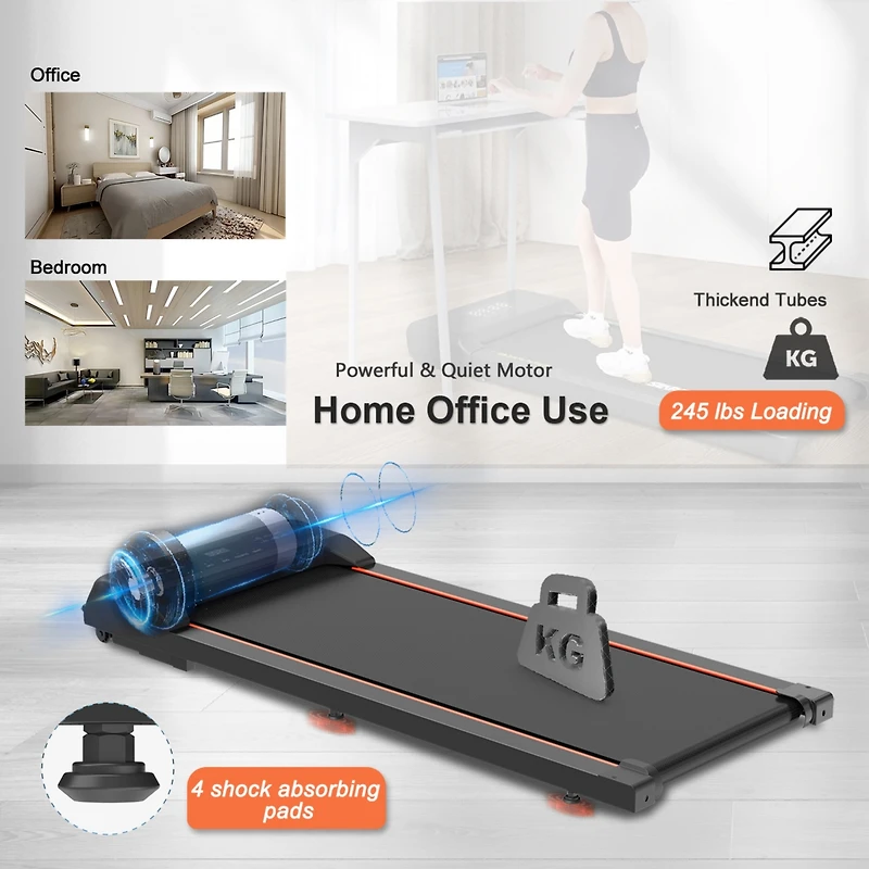 Streamdale Furniture Portable Under Desk Treadmill - 2.5HP 245LBS