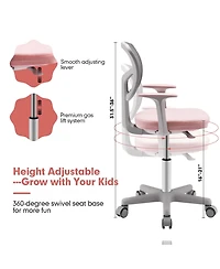 Auto Lock Kids Mesh Chair with Armrests Height Adjustable