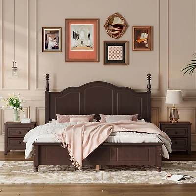 Streamdale White 3-Pc Queen Bed and Nightstands Set