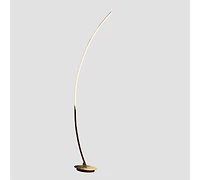 Streamdale Furniture 62.25-Inch Bradie Brushed Nickel Led Arc Tube Floor Lamp
