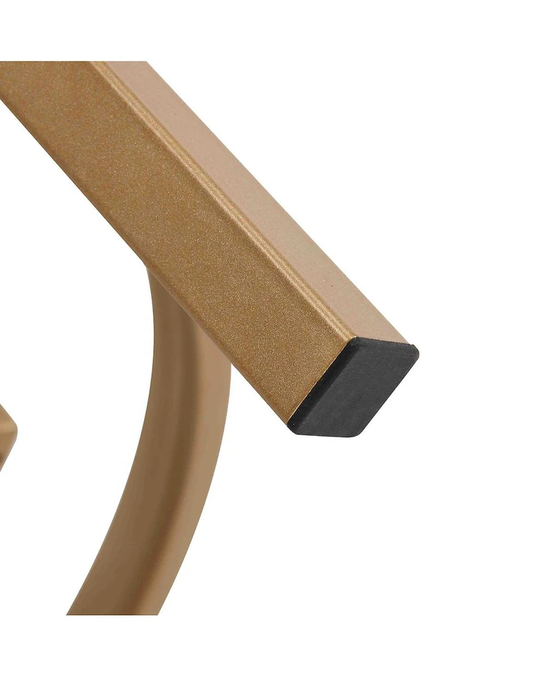 Simplie Fun Modern Side Table, Pandora Stone End Table, Golden Coffee Table 20.67"W X 20.67"D X 21.65'H