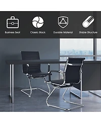Set of 2 Office Waiting Room Chairs for Reception Conference Area