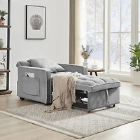 Streamdale Adjustable Folding Sofa Bed Chair - Grey