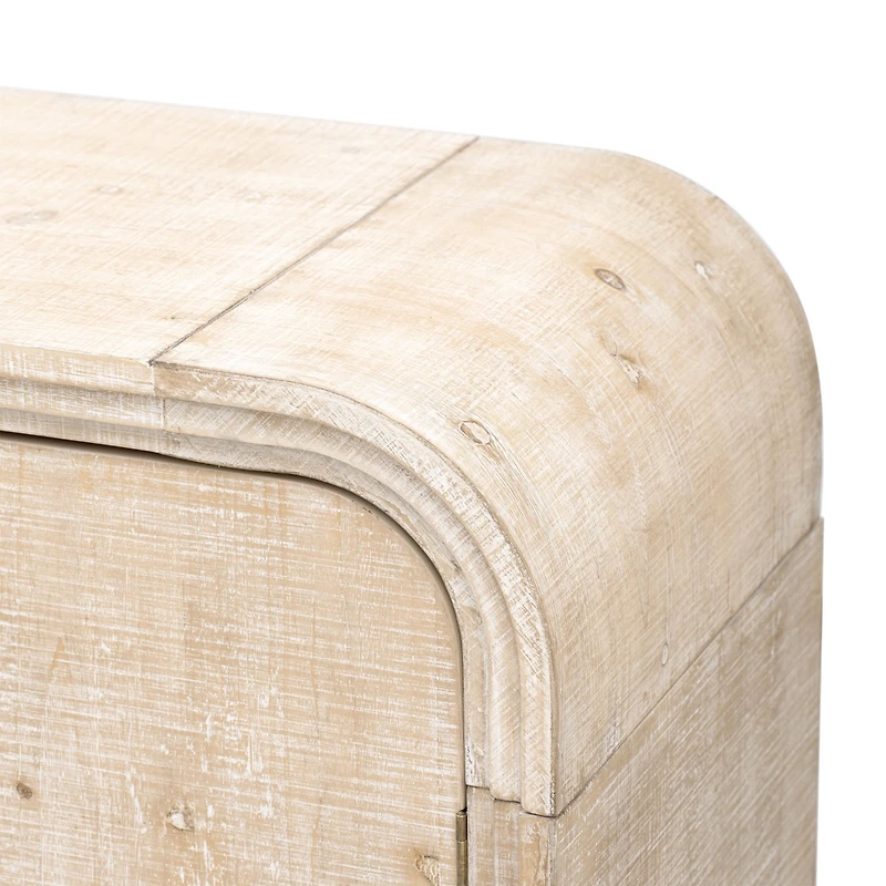 Streamdale Minimalist Curved Sideboard with Gold Handles