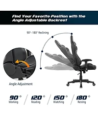 Massage Gaming Chair Reclining Swivel Racing Office Chair