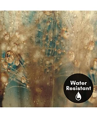 71x74 Botanical Shower Curtain - Droplets Of Gold by Ingrid Beddoes