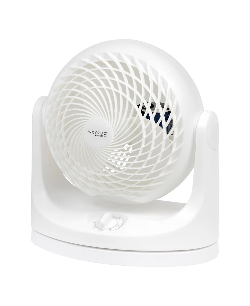 Iris Usa Woozoo Fan, Small Oscillating Desk Fan, Table Air Circulator, 3 Speeds, 52ft Max Air Distance, 12 Inches, 112° Adjustable Tilt, 30 db Lo