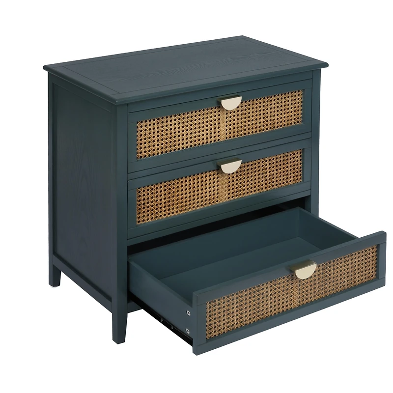 Streamdale Natural Rattan 3-Drawer Cabinet