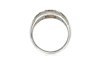 Suzy Levian Sterling Silver Cubic Zirconia Pave Wave Ring