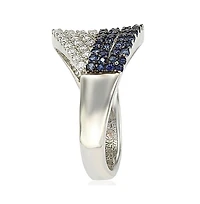 Suzy Levian New York Suzy Levian Sterling Silver Cubic Zirconia Pave Weave Ring