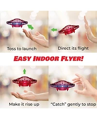 Force1 Scoot Hand Operated Drone for Kids or Adults - Red
