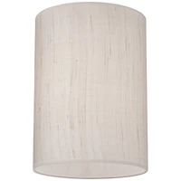 Springcrest Set of 2 Cylinder Lamp Shades Ivory White Small 8" Top x 8" Bottom x 11" High Spider Replacement Harp and Finial Fitting