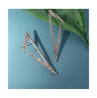 Sohi Women's Geometric Bling Drop Earrings