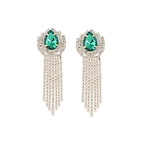 Sohi Women's Teardrop Bling Drop Earrings