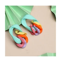 Sohi Women's Chainlink Drop Earrings