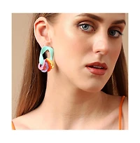 Sohi Women's Chainlink Drop Earrings