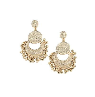 Sohi Women's Coin Drop Earrings