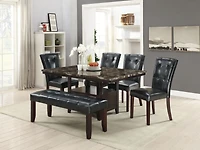 Streamdale Leather Upholstered Dining Chair, Black(Set Of 2)