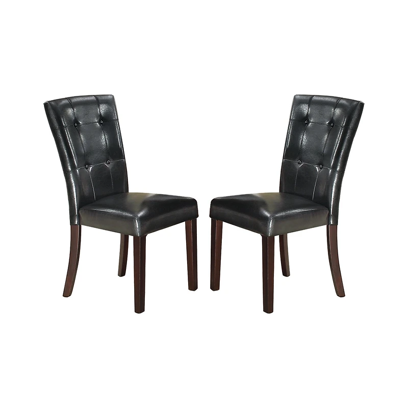 Streamdale Leather Upholstered Dining Chair, Black(Set Of 2)