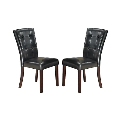 Streamdale Leather Upholstered Dining Chair, Black(Set Of 2)