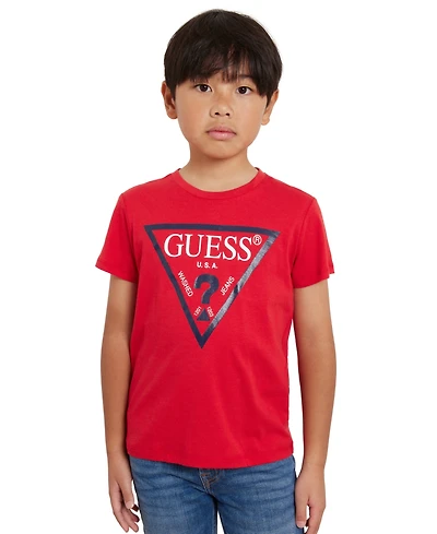 Guess Big Boys Soft Jersey Short Sleeve Classic Logo T-shirt