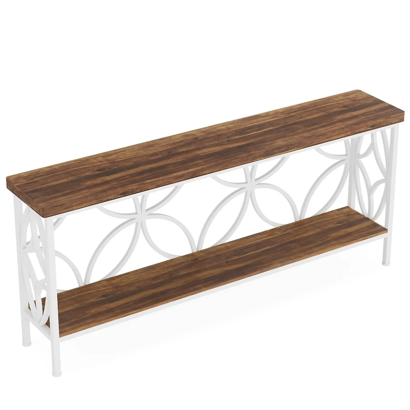 Tribesigns 70.9-Inch Narrow Sofa Table, Industrial Long Table Behind Couch for Entryway, Living Room, Foyer, Unique Design