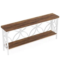 Tribesigns 70.9-Inch Narrow Sofa Table, Industrial Long Table Behind Couch for Entryway, Living Room, Foyer, Unique Design