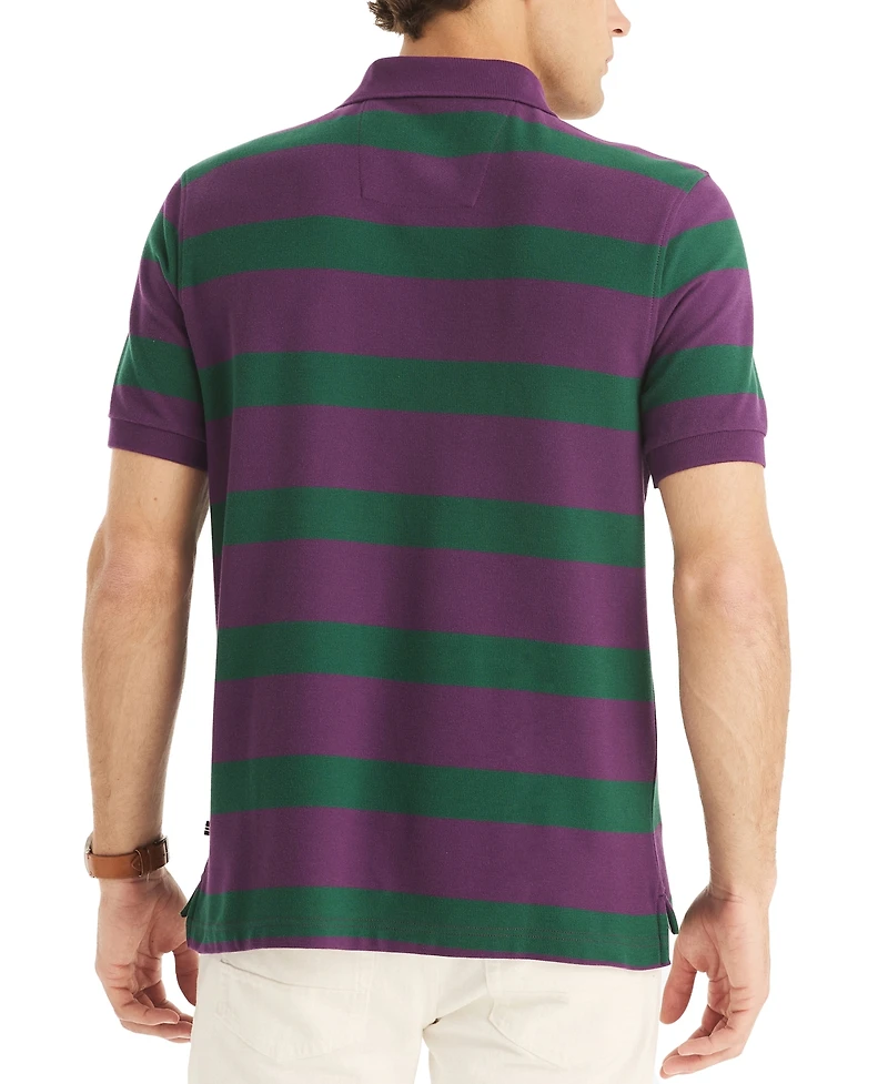 Nautica Men's Classic Short Sleeve Striped Deck Polo Shirt