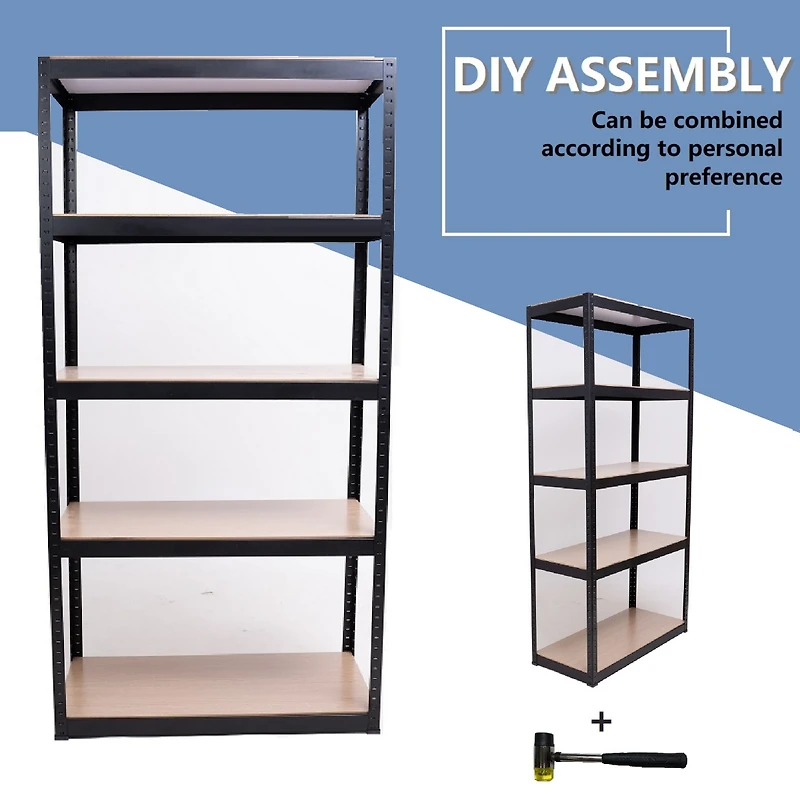 Simplie Fun Adjustable 5-Tier Metal Garage Storage Shelves