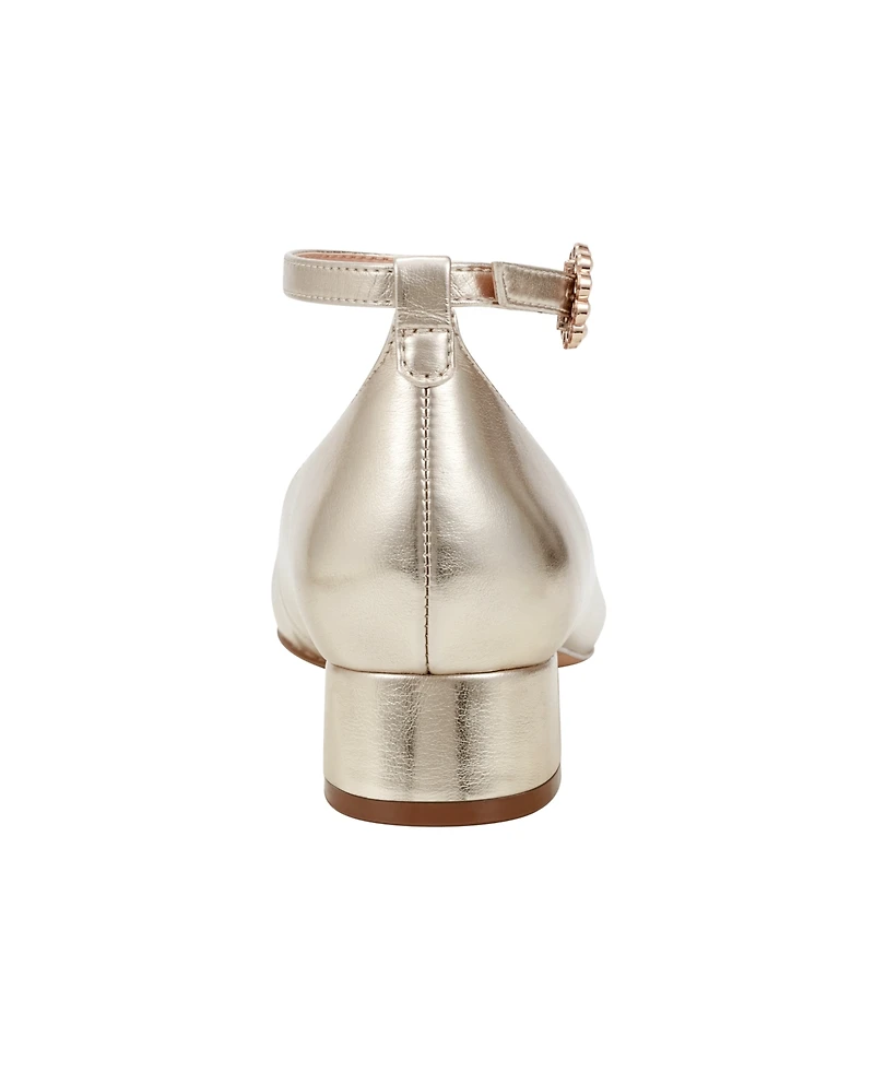 Bandolino Women's Lexy Ankle Strap Low Block Heel Pumps