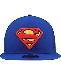 New Era Men's Blue Superman 9FIFTY Snapback Trucker Hat
