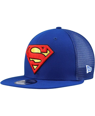 New Era Men's Blue Superman 9FIFTY Snapback Trucker Hat