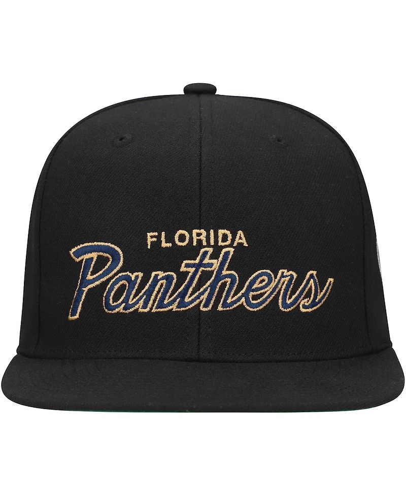 Mitchell Ness Men's Florida Panthers Core Team Script 2.0 Snapback Hat