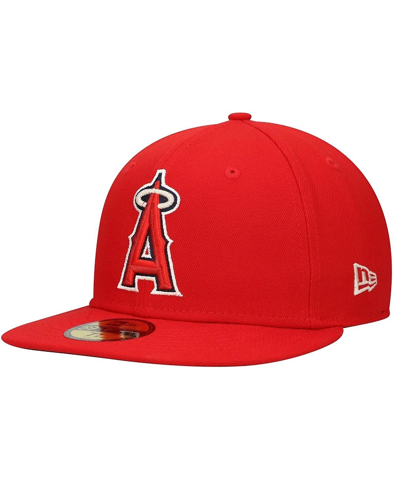 New Era Men's Red Los Angeles Angels Jackie Robinson Day Side Patch 59FIFTY Fitted Hat