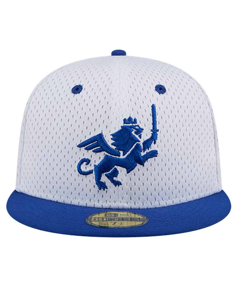 New Era Men's Gray Fc Cincinnati Throwback Mesh 59FIFTY Fitted Hat