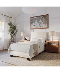 Amber & Emily Upholstered Modern Single Boucle Bed