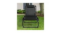 Slickblue Foldable Camping Patio Chaise Lounge Chair