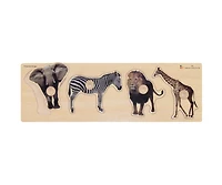 Edushape Kaplan Early Learning Large Knob Animal Puzzle Set - Set of 3