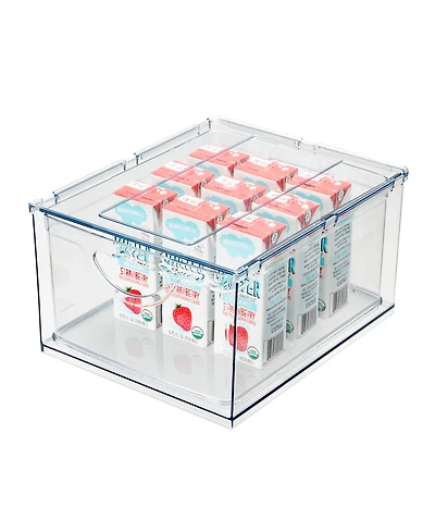 iDesign Stackable Storage Drawer for Pantry, Clear, Made in Usa