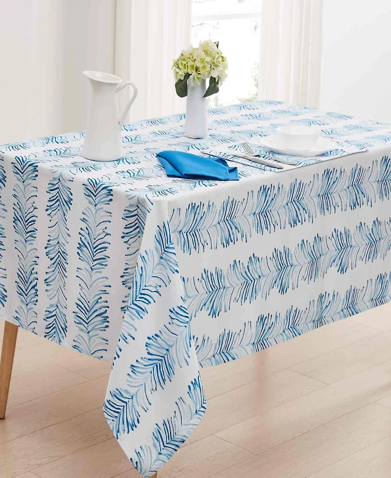 Izod Seagrass Stripe Water-Resistant Indoor and Outdoor Tablecloth