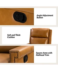 Anselm Transitional Recliner with Nailhead Trim