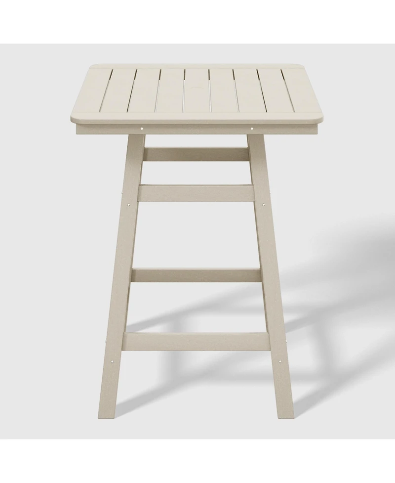 WestinTrends 5-Piece Hdpe Outdoor Patio Dining Bar Bistro Table Set with Counter High Stools