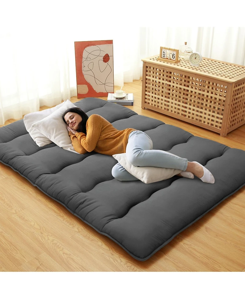 Caromio Full Futon Mattress Floor Pad Portable Dorm Sleeping Pad, 54"x 80"