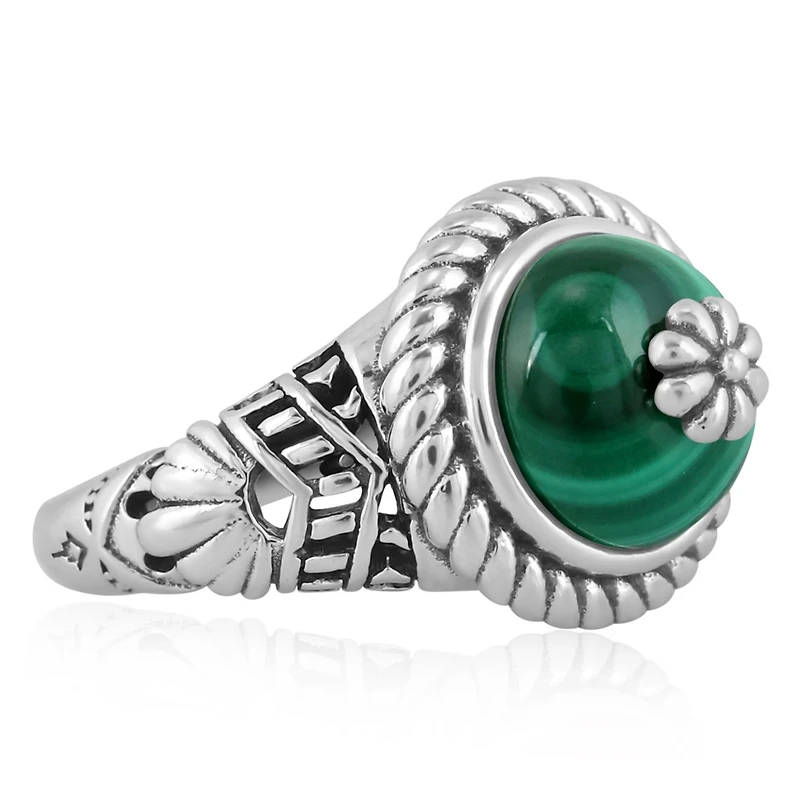 American West Jewelry Southwestern Wildflower Ring-Crafted from Sterling Silver and Genuine Gemstones, Sizes 5-10
