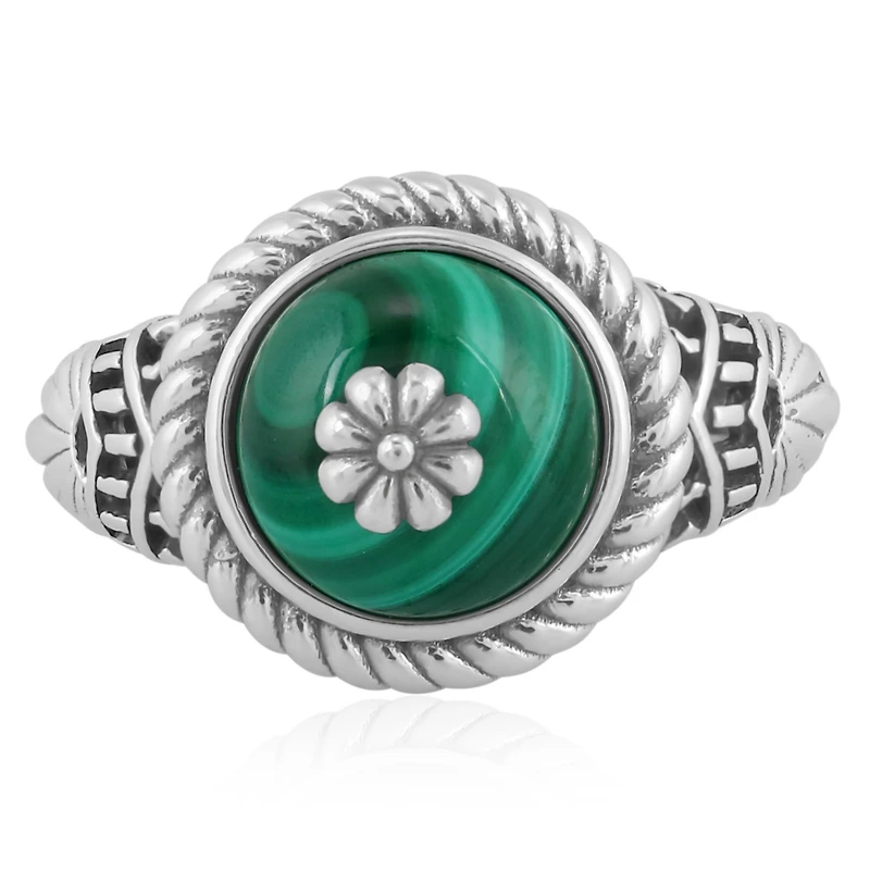 American West Jewelry Southwestern Wildflower Ring-Crafted from Sterling Silver and Genuine Gemstones, Sizes 5-10