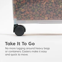 Iris 33qt + 12qt Airtight Pet Food Container Combo with Scoop, Black