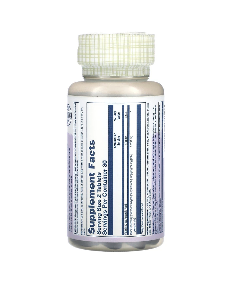 Solaray Triple Strength Black Elderberry With Sambuactin & Vitamin C